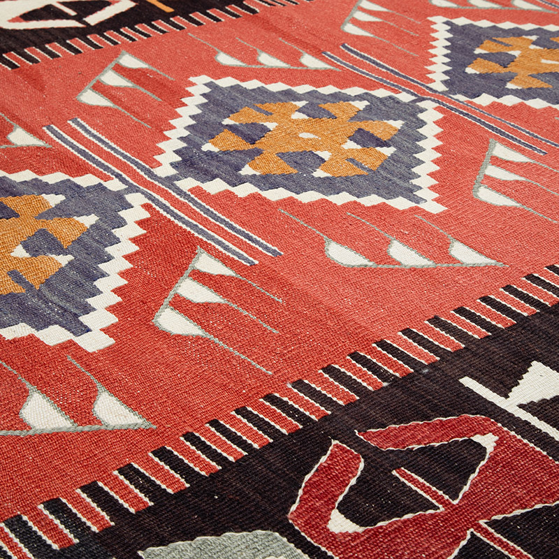 New Turkish Handwoven Kilim Rug - 3' 10" x 5' 7" (46" x 67") - K0089539