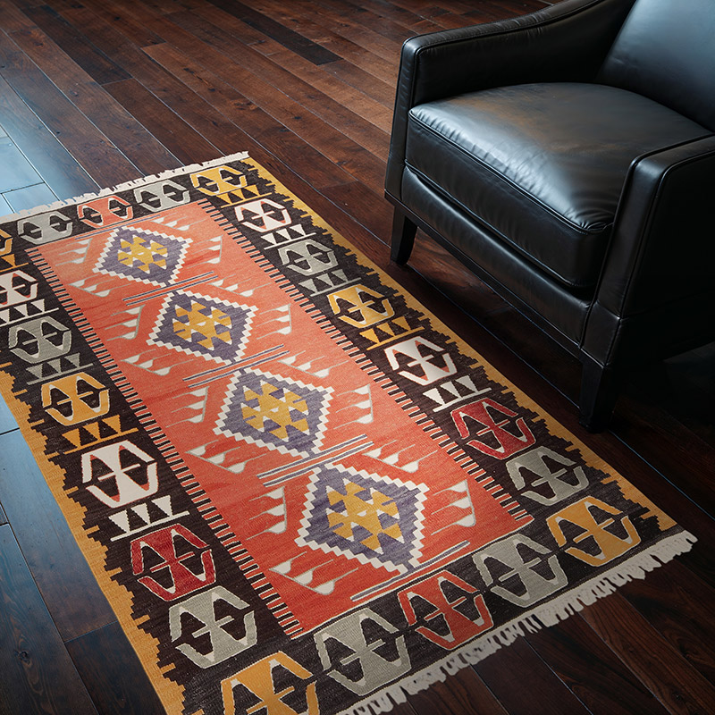 New Turkish Handwoven Kilim Rug - 3' 10" x 5' 7" (46" x 67") - K0089539