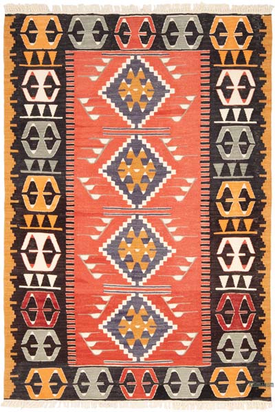 New Turkish Handwoven Kilim Rug - 3' 10" x 5' 7" (46" x 67")