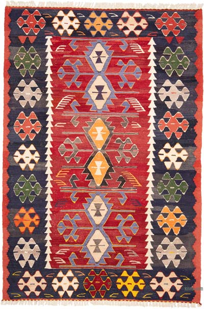New Turkish Handwoven Kilim Rug - 4'  x 5' 11" (48" x 71")