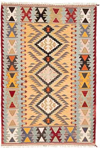 New Turkish Handwoven Kilim Rug - 3' 11" x 5' 10" (47" x 70")