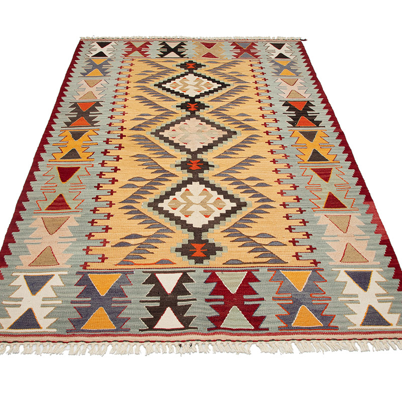 New Turkish Handwoven Kilim Rug - 3' 11" x 5' 10" (47" x 70") - K0089543