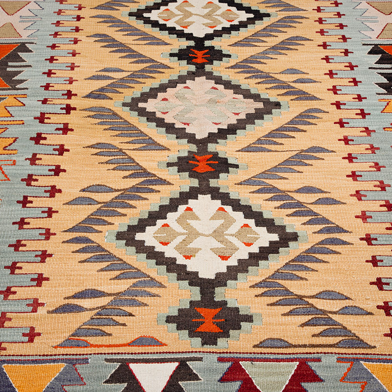 New Turkish Handwoven Kilim Rug - 3' 11" x 5' 10" (47" x 70") - K0089543