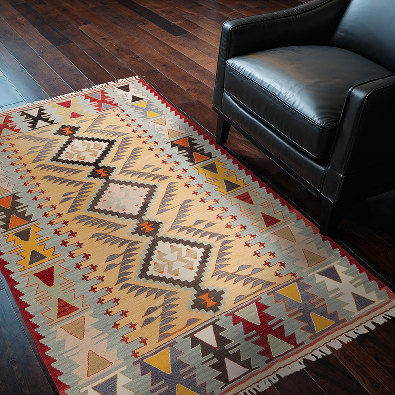 New Turkish Handwoven Kilim Rug - 3' 11" x 5' 10" (47" x 70") - K0089543