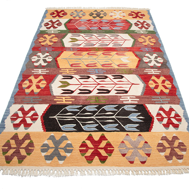 New Turkish Handwoven Kilim Rug - 3' 11" x 5' 9" (47" x 69") - K0089544