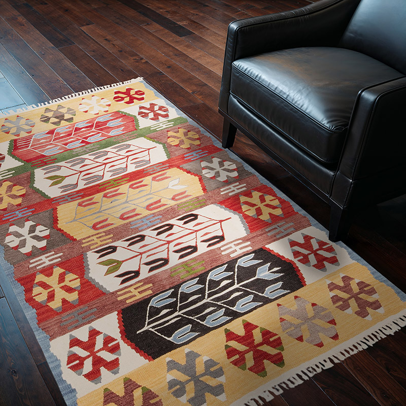 New Turkish Handwoven Kilim Rug - 3' 11" x 5' 9" (47" x 69") - K0089544