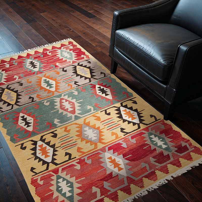 New Turkish Handwoven Kilim Rug - 3' 11" x 5' 11" (47" x 71") - K0089545