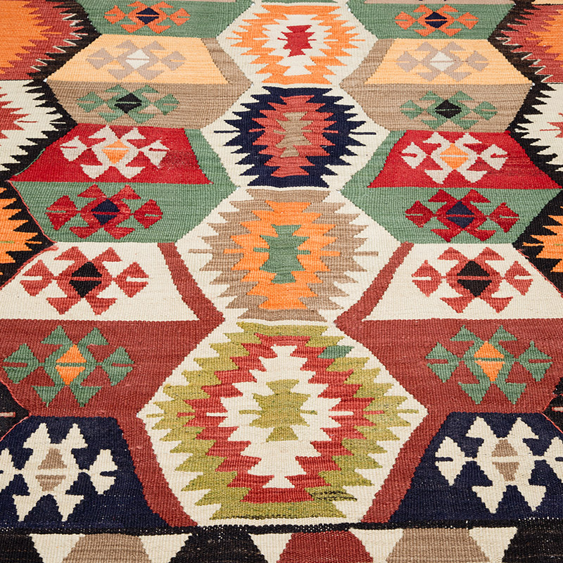 New Turkish Handwoven Kilim Rug - 3' 10" x 5' 3" (46" x 63") - K0089547