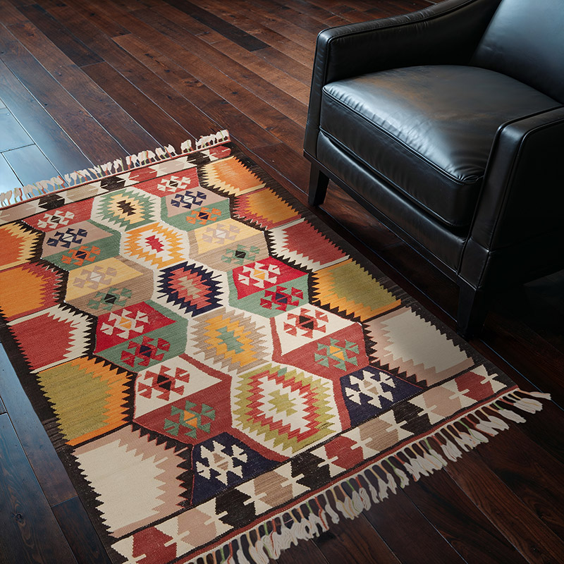 New Turkish Handwoven Kilim Rug - 3' 10" x 5' 3" (46" x 63") - K0089547