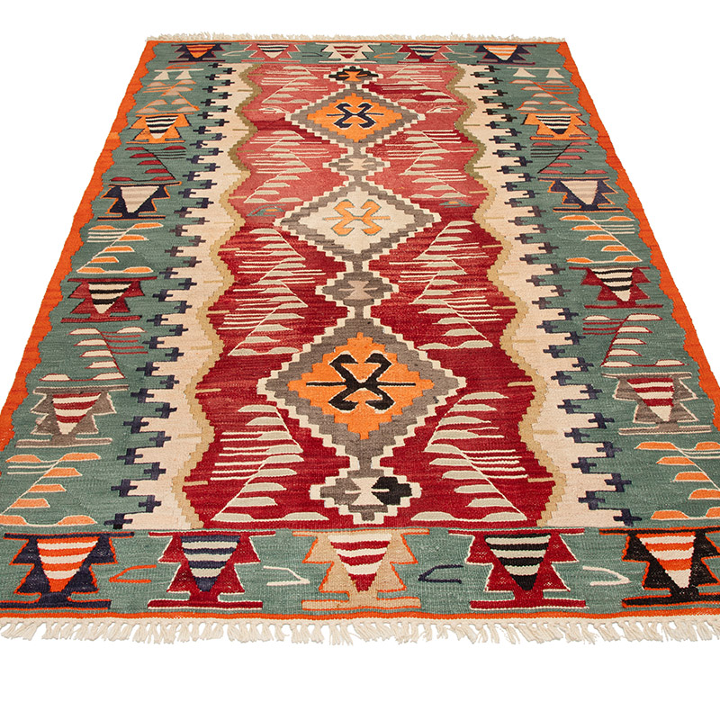 New Turkish Handwoven Kilim Rug - 3' 11" x 5' 9" (47" x 69") - K0089549