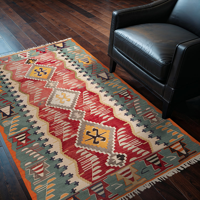 New Turkish Handwoven Kilim Rug - 3' 11" x 5' 9" (47" x 69") - K0089549
