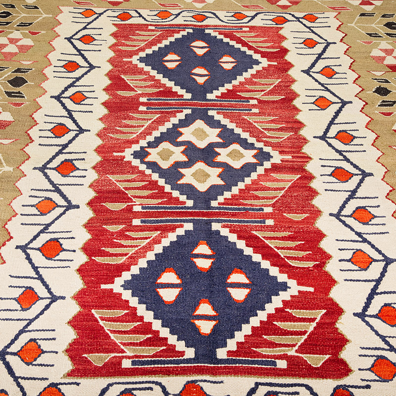 New Turkish Handwoven Kilim Rug - 3' 11" x 5' 7" (47" x 67") - K0089550