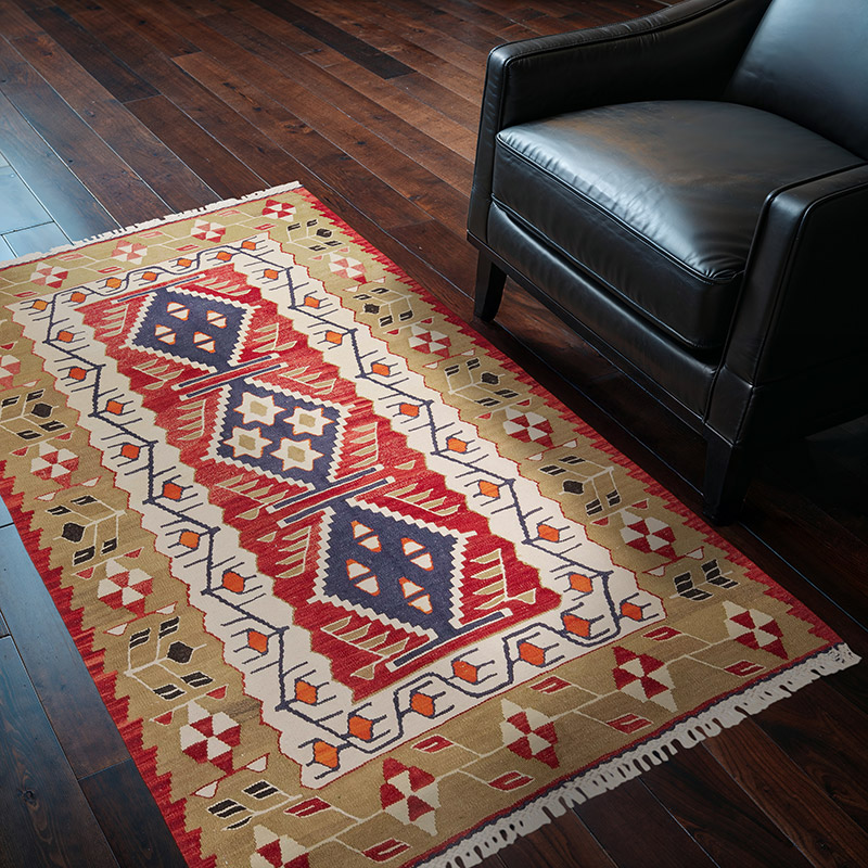 New Turkish Handwoven Kilim Rug - 3' 11" x 5' 7" (47" x 67") - K0089550