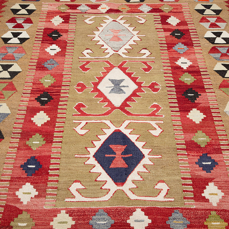 New Turkish Handwoven Kilim Rug - 3' 10" x 5' 6" (46" x 66") - K0089551