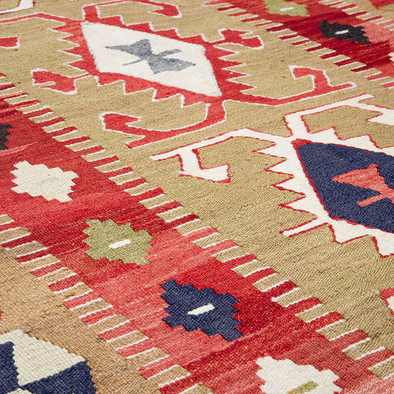 New Turkish Handwoven Kilim Rug - 3' 10" x 5' 6" (46" x 66") - K0089551