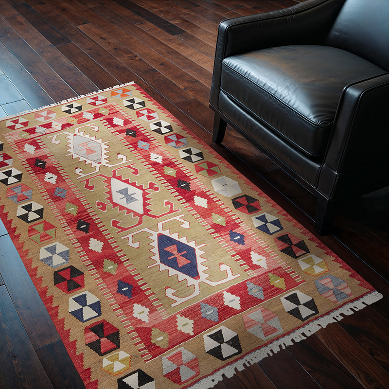 New Turkish Handwoven Kilim Rug - 3' 10" x 5' 6" (46" x 66") - K0089551