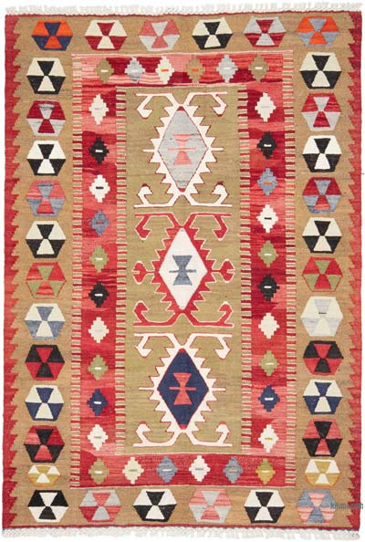 New Turkish Handwoven Kilim Rug - 3' 10" x 5' 6" (46" x 66")