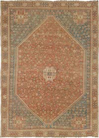 Vintage Hand-Knotted Oriental Rug - 7' 1" x 9' 8" (85" x 116")