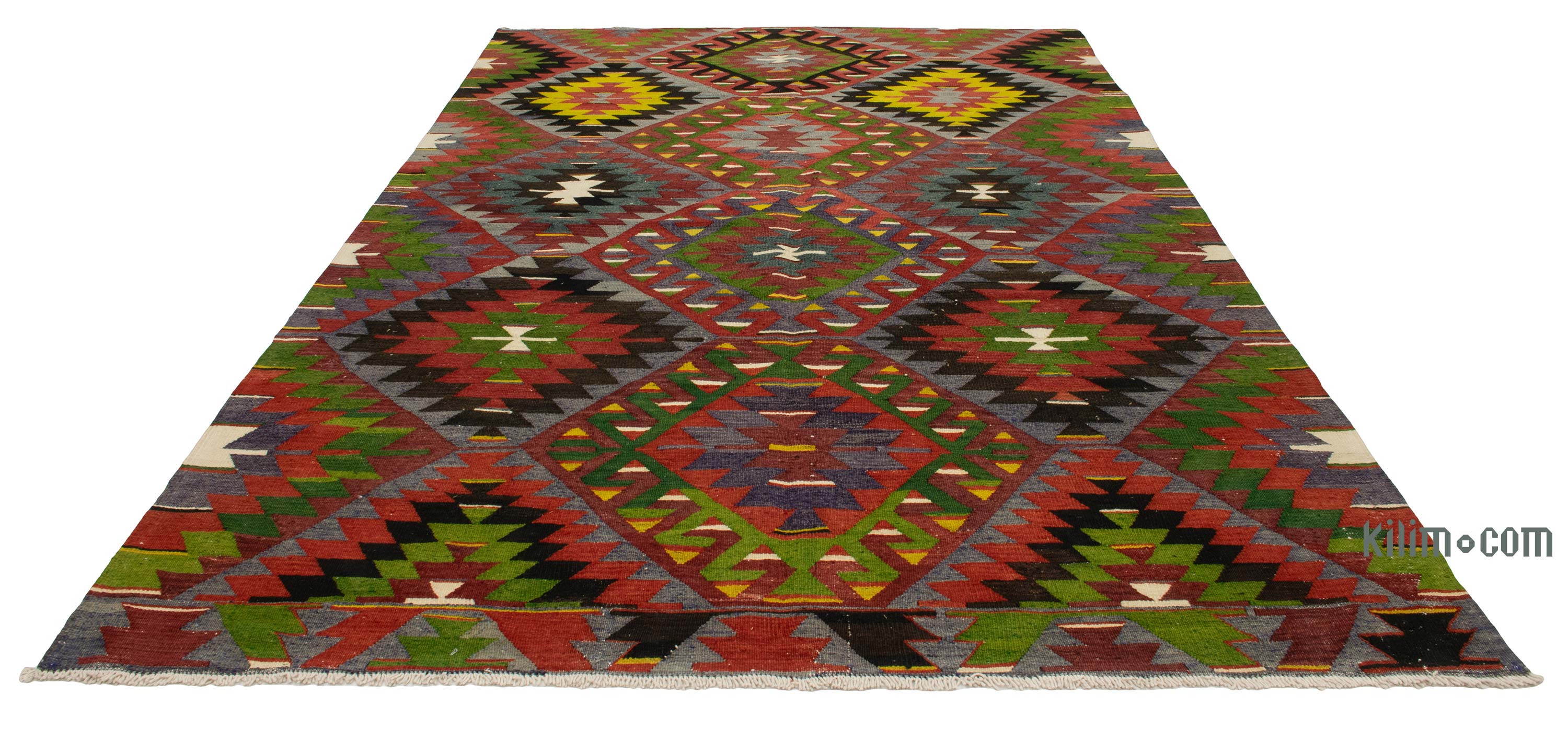 Vintage Turkish Kilim Rug - 5' 11