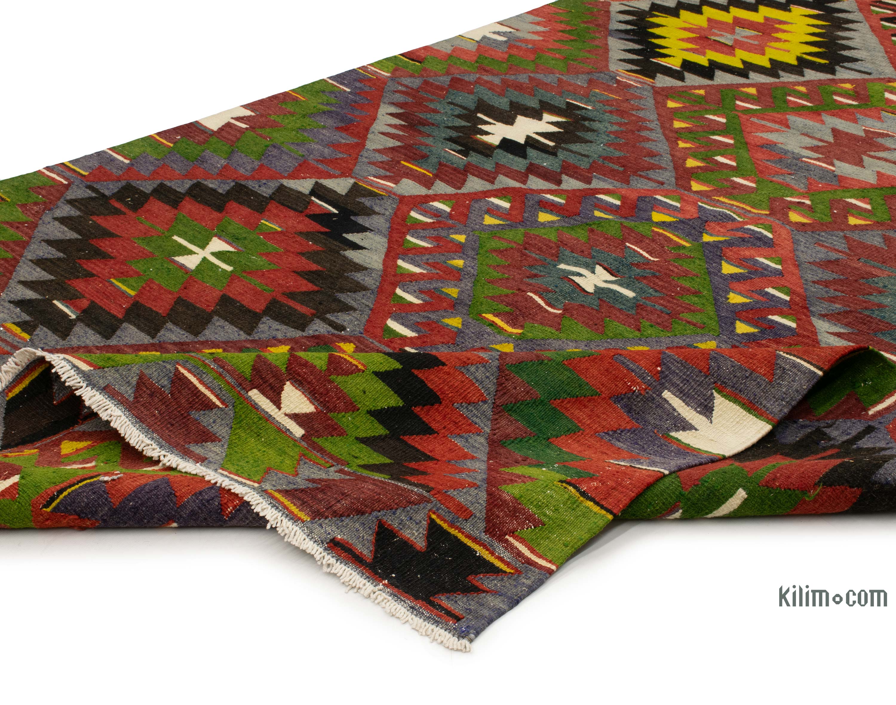 Vintage Turkish Kilim Rug - 5' 11