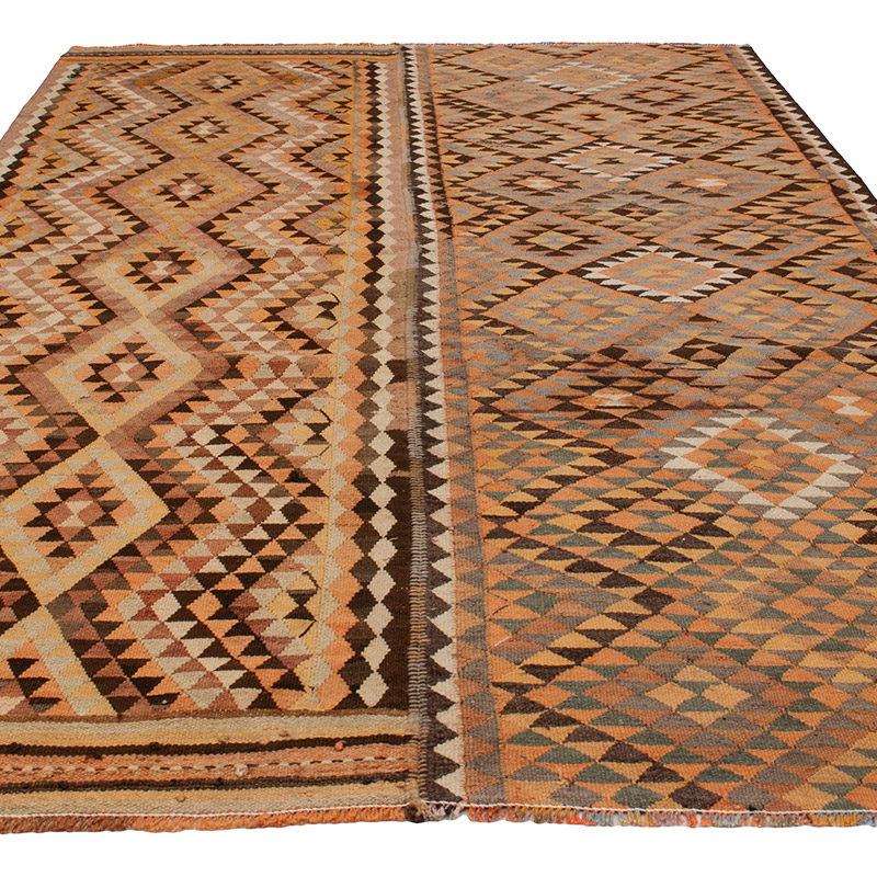 Vintage Turkish Kilim Rug - 6' 5" x 9' 8" (77" x 116") - K0089598