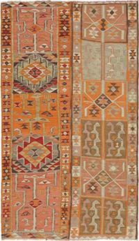 Alfombra Vintage Kilim Turca - 197 cm x 340 cm