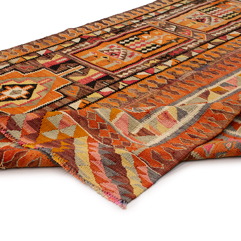 Vintage Turkish Kilim Rug - 6' 5" x 9' 8" (77" x 116") - K0089600