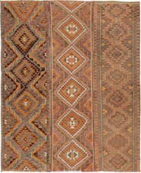 Vintage Turkish Kilim Rug - 9' 1" x 11'  (109" x 132")