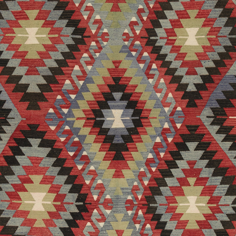Vintage Turkish Kilim Rug - 6' 1" x 9' 6" (73" x 114") - K0089605