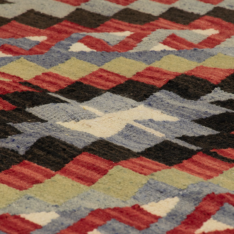 Vintage Turkish Kilim Rug - 6' 1" x 9' 6" (73" x 114") - K0089605