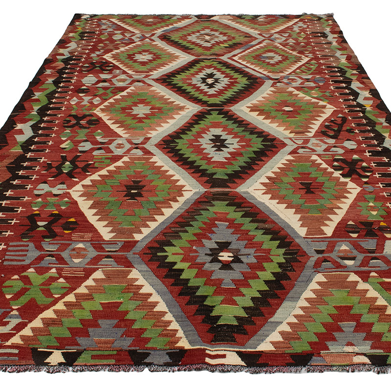 Vintage Turkish Kilim Rug - 5' 1" x 10' 1" (61" x 121") - K0089607