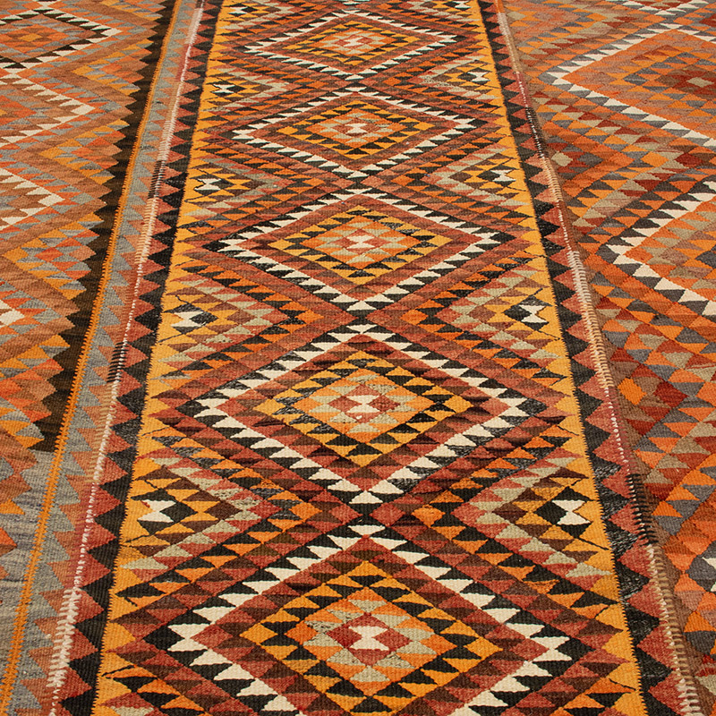 Vintage Turkish Kilim Rug - 8' 1" x 10'  (97" x 120") - K0089610