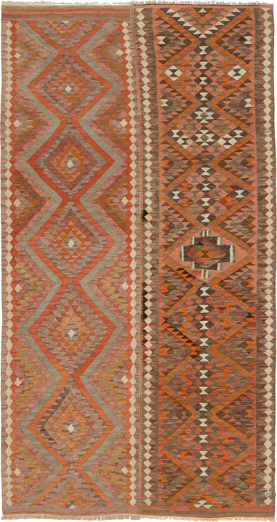 Vintage Turkish Kilim Rug - 6'  x 10' 11" (72" x 131")