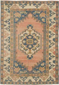 Vintage Turkish Hand-Knotted Rug - 6' 7" x 9' 2" (79" x 110")
