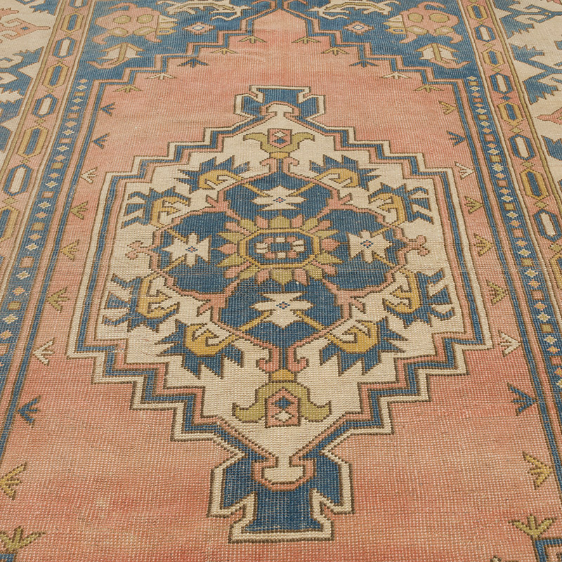 Vintage Turkish Hand-Knotted Rug - 6' 7" x 9' 2" (79" x 110") - K0089654