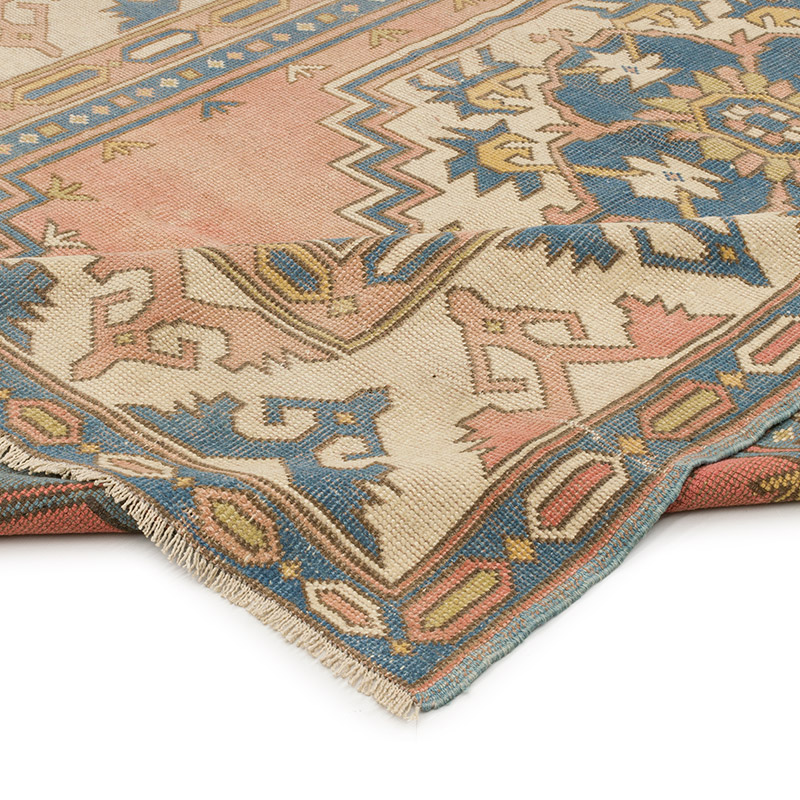 Vintage Turkish Hand-Knotted Rug - 6' 7" x 9' 2" (79" x 110") - K0089654