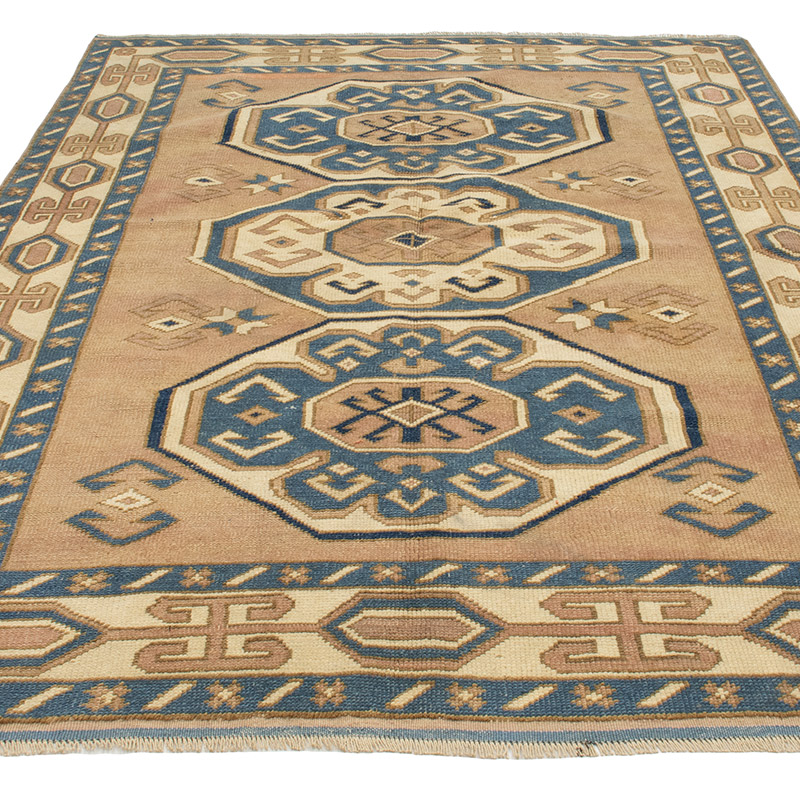 Vintage Turkish Hand-Knotted Rug - 5' 3" x 7' 10" (63" x 94") - K0089656