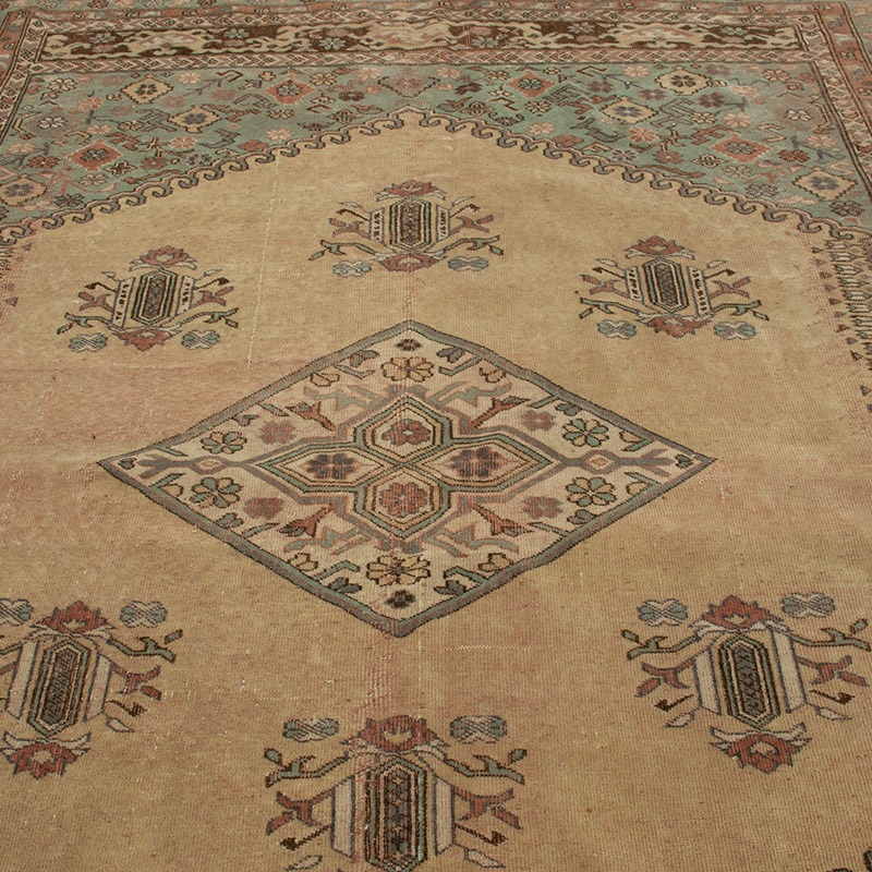 Vintage Turkish Hand-Knotted Rug - 7' 3" x 8' 10" (87" x 106") - K0089662