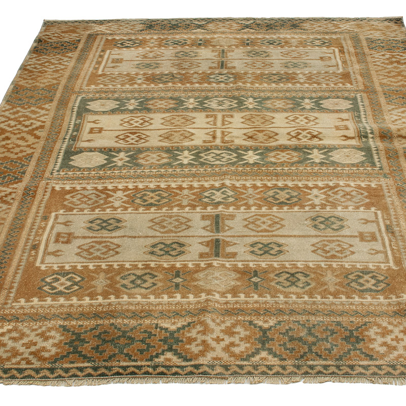 Vintage Turkish Hand-Knotted Rug - 4' 4" x 6' 3" (52" x 75") - K0089666