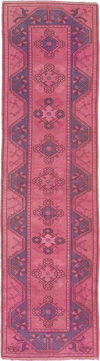 Boyali El Dokuma Vintage Hali Yolluk - 81 cm x 290 cm