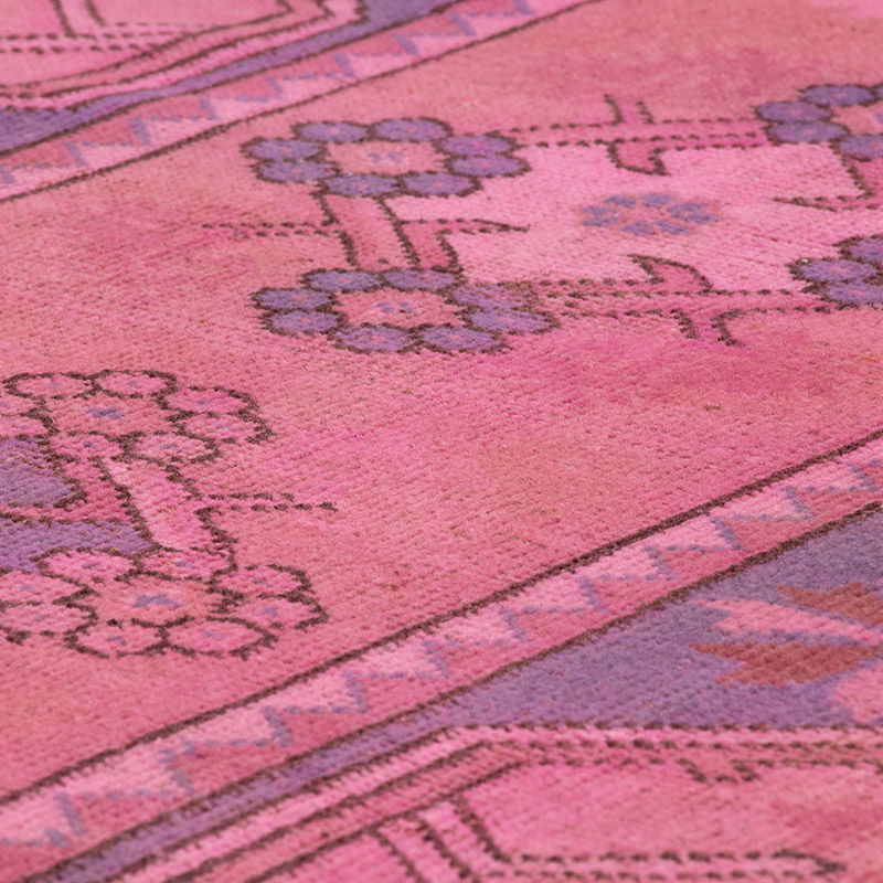 Alfombra de Pasillo Turca Vintage Sobreteñida - 81 cm x 290 cm - K0089668