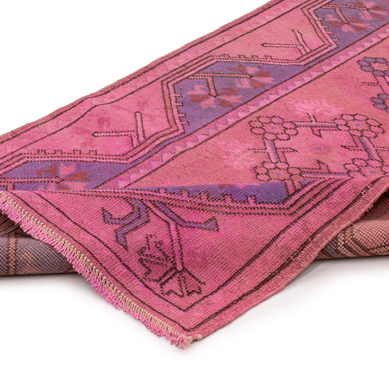Alfombra de Pasillo Turca Vintage Sobreteñida - 81 cm x 290 cm - K0089668