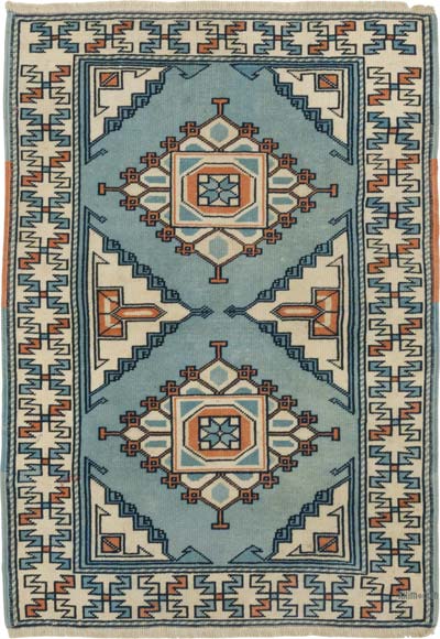 Vintage Turkish Hand-Knotted Rug - 2' 9" x 3' 11" (33" x 47")