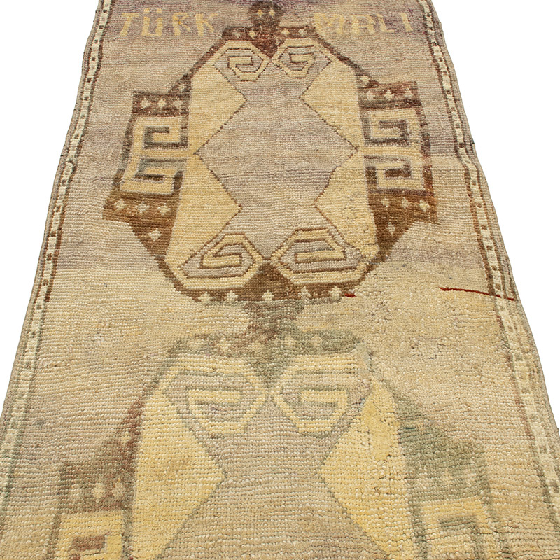 Pasillo Vintage Turco Anudado a Mano - 84 cm x 297 cm - K0089675