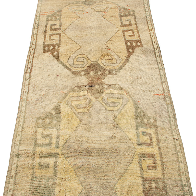 Pasillo Vintage Turco Anudado a Mano - 84 cm x 297 cm - K0089675