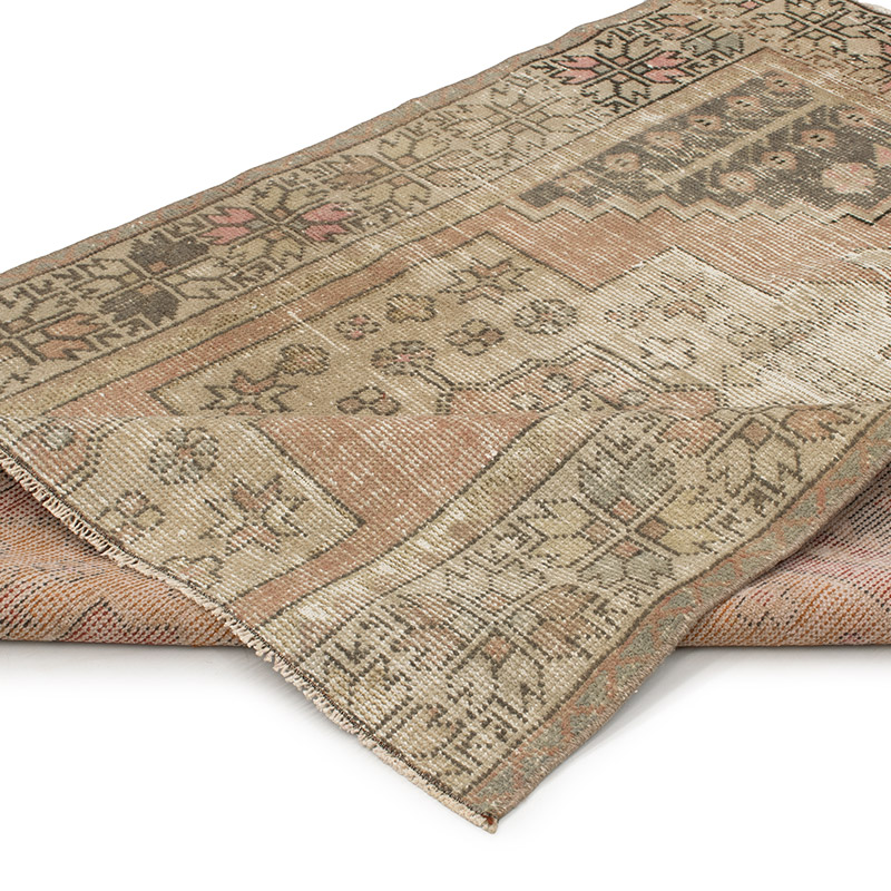 Alfombra Vintage Turca Anudada a Mano - 120 cm x 160 cm - K0089678