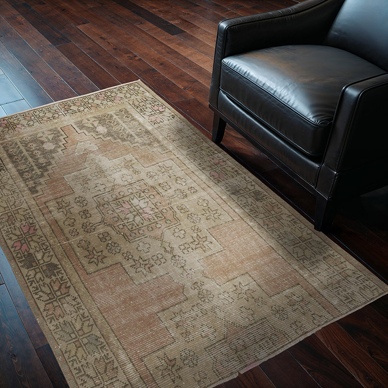 Alfombra Vintage Turca Anudada a Mano - 120 cm x 160 cm - K0089678