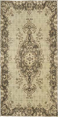 Vintage Turkish Hand-Knotted Rug - 3' 8" x 7' 4" (44" x 88")