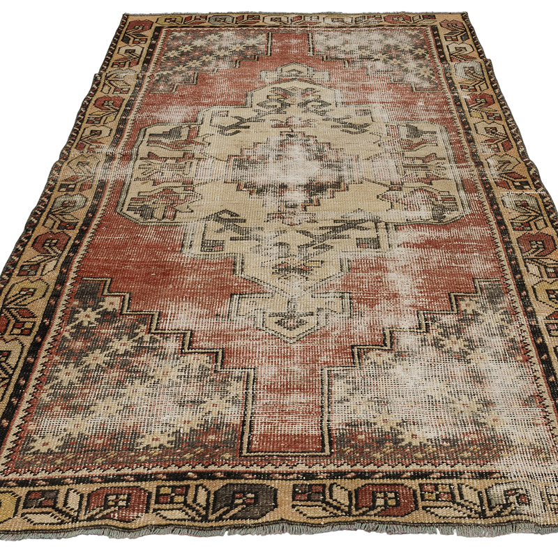 Vintage Turkish Hand-Knotted Rug - 3' 9" x 7' 1" (45" x 85") - K0089684