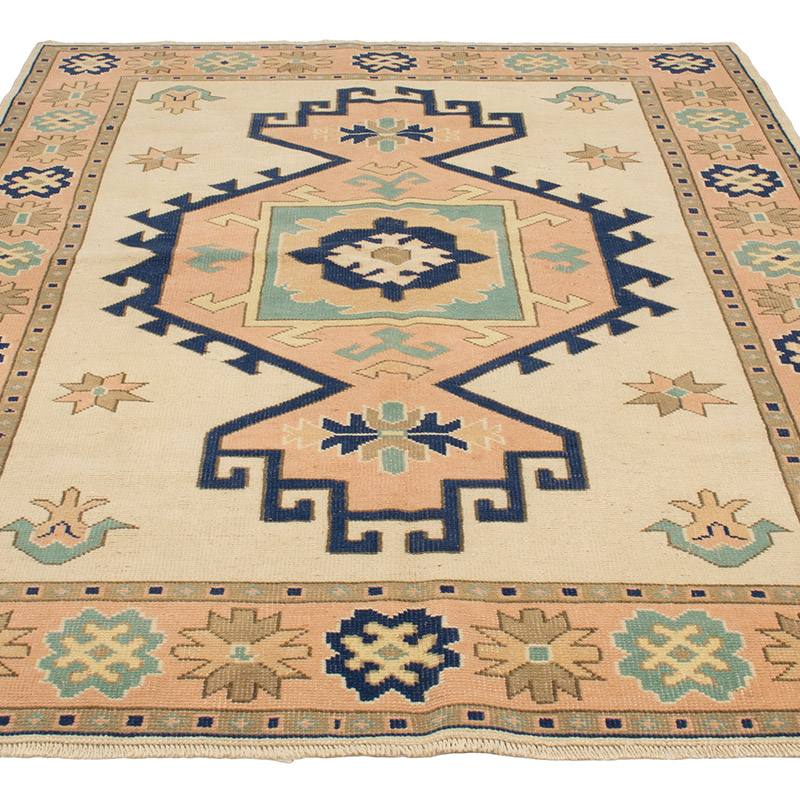 Vintage Turkish Hand-Knotted Rug - 4' 11" x 6' 11" (59" x 83") - K0089686